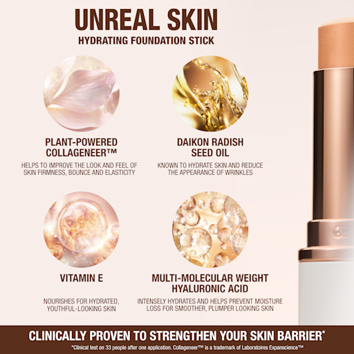 UNREAL SKIN SHEER GLOW TINT HYDRATING FOUNDATION STICK 11 TAN